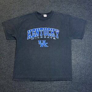 Vintage Dodger Kentucky Wildcats T Shirt Mens XL Black Graphic Tee UK Basketball